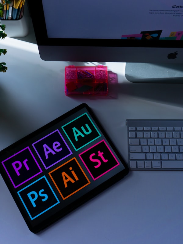 Designer's desk with sketches
