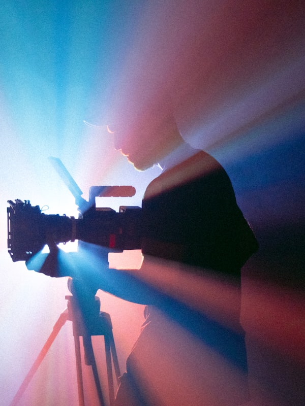 Film camera on set